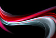 Elegant red and white fractal waves