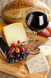 Red Wine And Cheese Plate