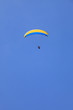 Paragliding over clear blue sky