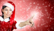 Portrait of girl wearing santa claus clothes