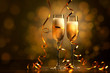 Glasses of champagne at new year party