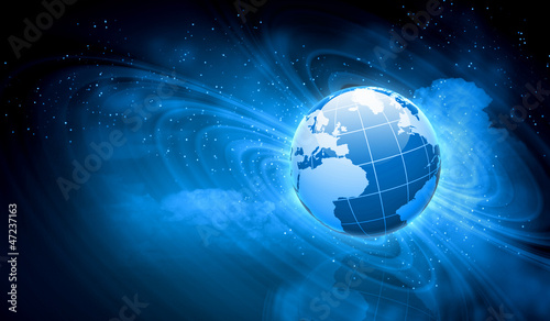Illustration: World christmas ball World christmas ball