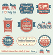 Vector Set: Vintage Political Science Labels and Icons