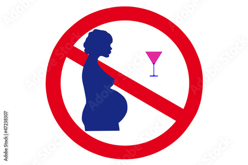 Illustration: Alcool - Interdiction aux Femmes enceintes Alcool - Interdiction aux Femmes enceintes