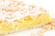 Grandma's cake, with cream and pine nuts
