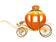 Cinderella fairy tale pumpkin carriage, isolated