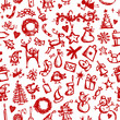 Christmas seamless sketch for your design