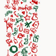 Christmas seamless sketch for your design
