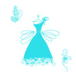 Vektor: Sketch of cute cocktail dress for your design Sketch of cute cocktail dress for your design