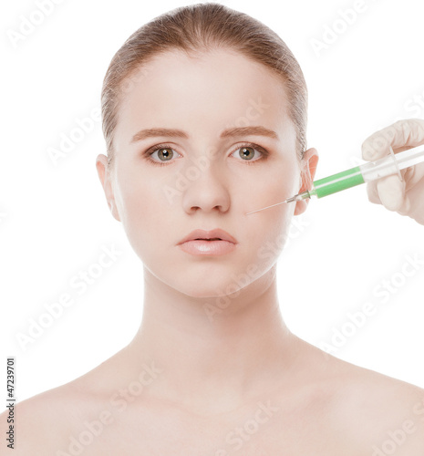 Photo: Cosmetic botox injection in face Cosmetic botox injection in face