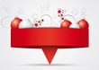 Vektor: Bannière papier rouge Noël Bannière papier rouge Noël