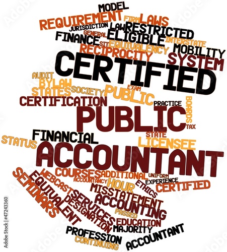 Illustration: Word cloud for Certified Public Accountant Word cloud for Certified Public Accountant