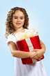 portrait of a cute little girl