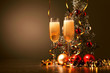 Glasses of champagne at new year party
