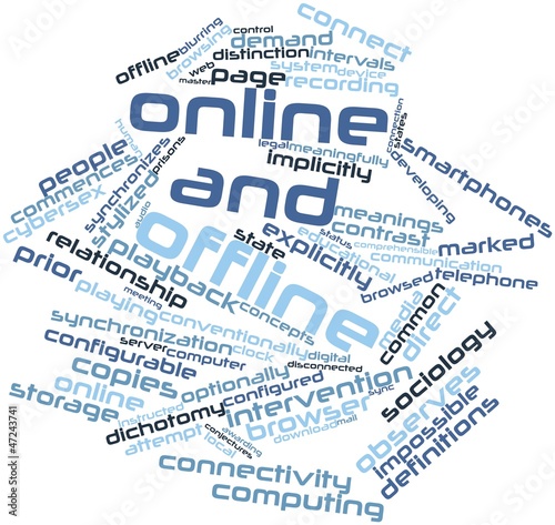 Illustration: Word cloud for Online and offline Word cloud for Online and offline