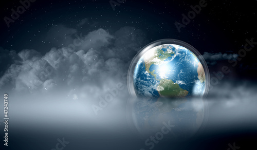 Illustration: World christmas ball World christmas ball