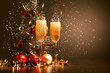 Photo: Glasses of champagne at new year party Glasses of champagne at new year party