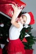 Lovely little girl at Christmas time