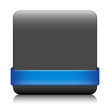BLANK web button (square blue icon symbol template)