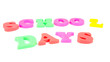 school days written in fridge magnets