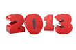 Illustration: 3D Glossy red 2013 isolated on white background 3D Glossy red 2013 isolated on white background