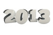 Illustration: 3D Silver 2013 isolated on white background 3D Silver 2013 isolated on white background