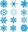 12 flocons de neige