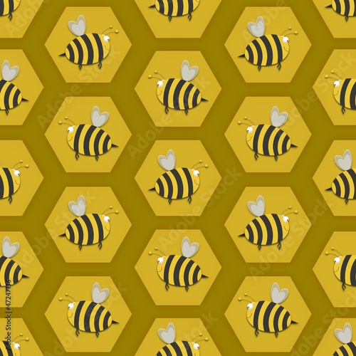 Illustration: Seamless Beehive Seamless Beehive