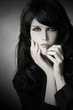 Portrait woman brunette fashion