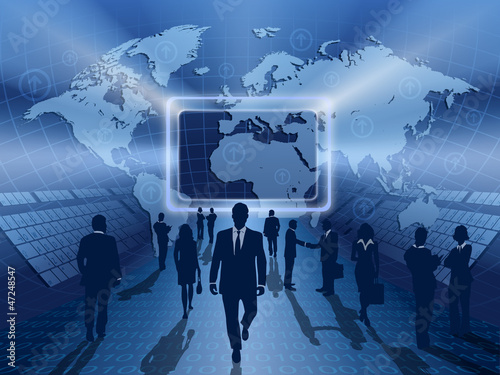 Vector: business online blue business online blue