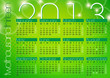 green abstract modern background calendar 2013