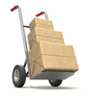 Hand truck with three post packages