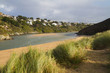 View of the river from Crantock beach Cornwall