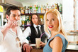 Attractive couple in cafe or coffeeshop