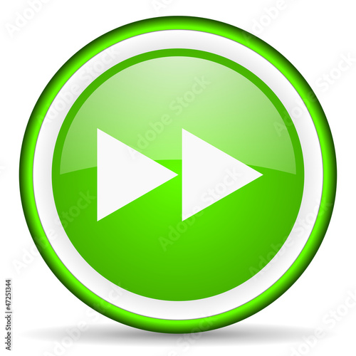 Illustration: scroll green glossy icon on white background scroll green glossy icon on white background