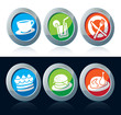 Vektor: Food icons Food icons