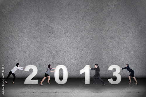 Photo: Business teamwork in new year 2013 Business teamwork in new year 2013