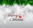 Elegant Classic Christmas flyer with tree leaves