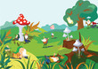 Gnomes Have A Rest On A Glade