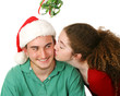 Photo: Christmas Kiss Under Mistletoe Christmas Kiss Under Mistletoe