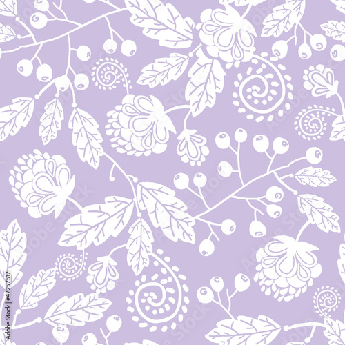 Vector: Vector purple line art flowers elegant seamless pattern Vector purple line art flowers elegant seamless pattern