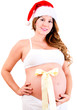 Photo: Pregnant woman celebrating Christmas Pregnant woman celebrating Christmas