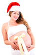 Woman expecting a Christmassy baby