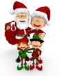 3D Santa family