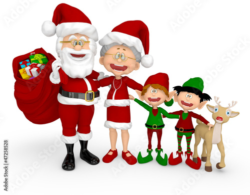 Illustration: 3D Christmas family 3D Christmas family