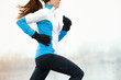 Running athlete in winter