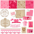 Scrapbook Design Elements - Love Set - for cards, invitation