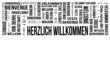 Herzlich Willkommen - Stichworte - verschiedene Sprachen