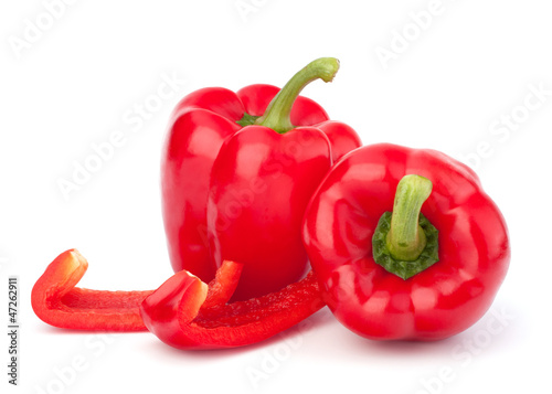 Photo: red pepper isolated on white background red pepper isolated on white background