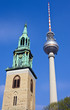 TV Tower and St Marienkirche in Berlin